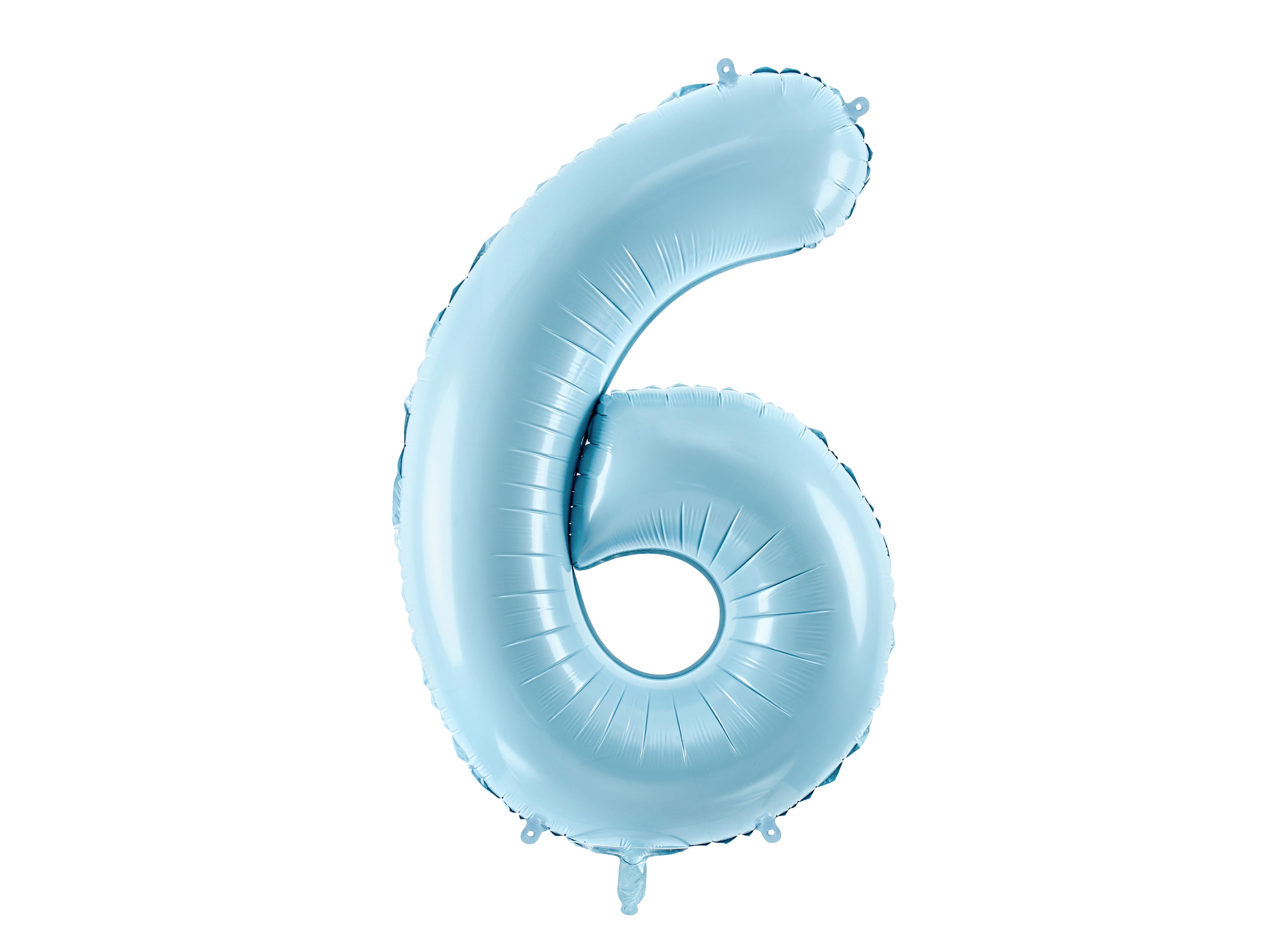 PartyDeco Light Blue 34"/86cm Number 6 image