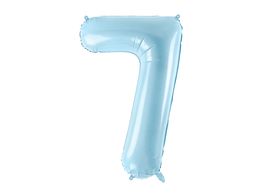 PartyDeco Светло-голубой 34"/86см Число 7 image
