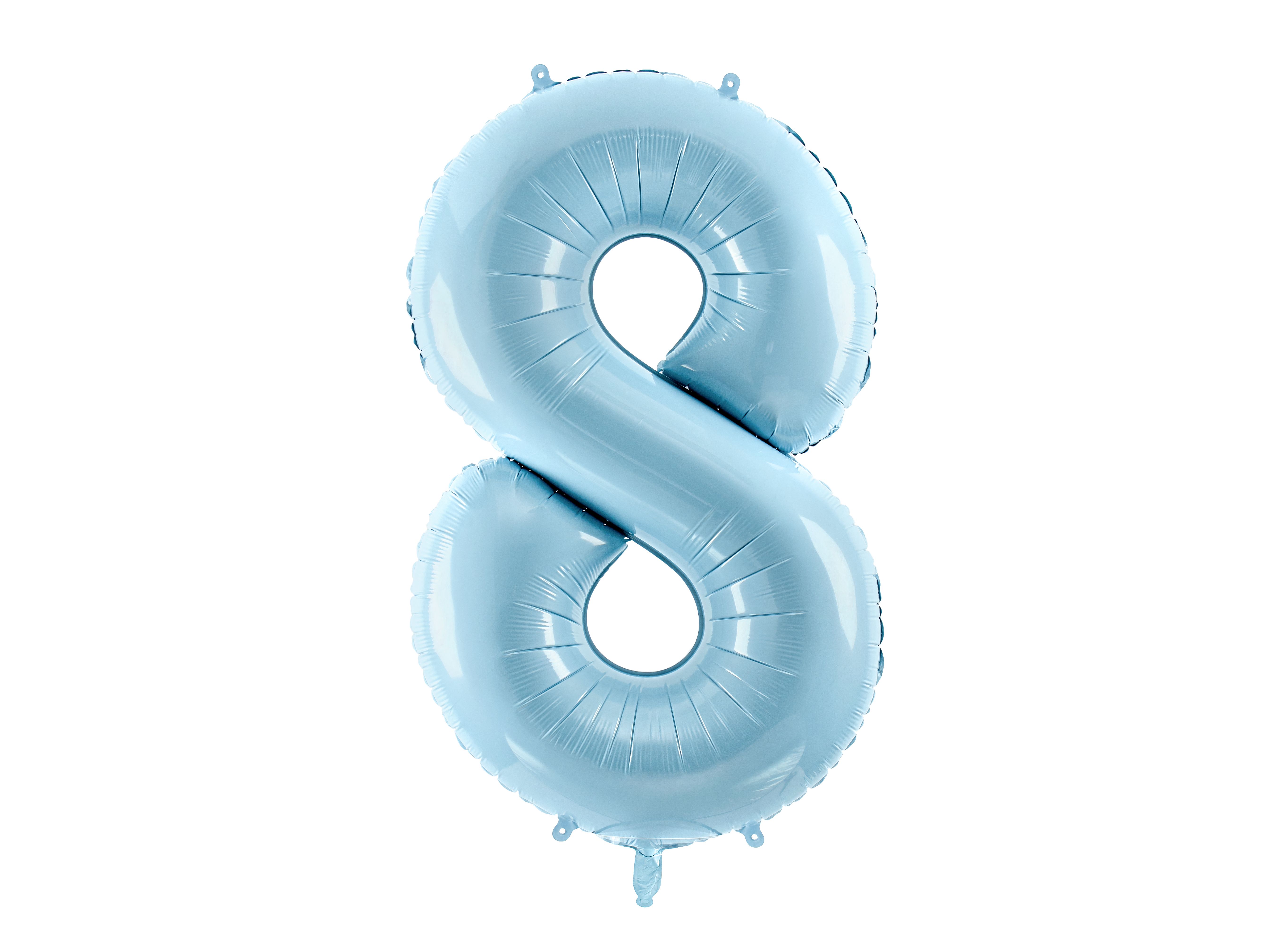 PartyDeco Light Blue 34"/86cm Number 8 image