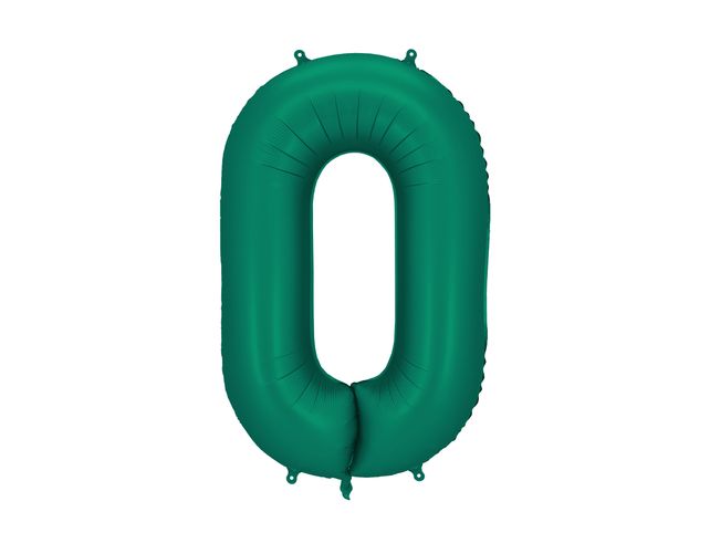 PartyDeco Bottle Green 34"/86cm Number 0
