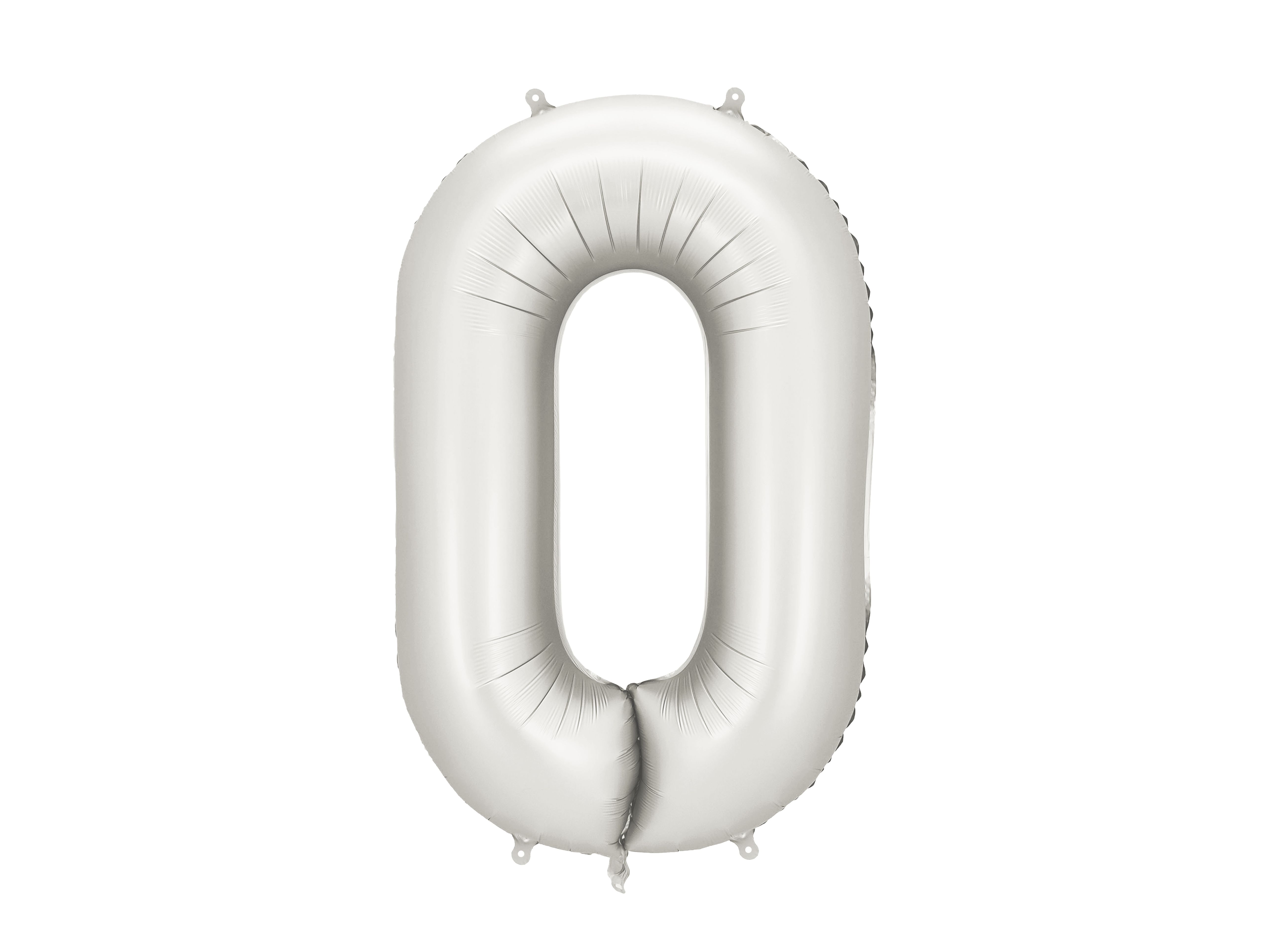 PartyDeco Silver 34"/86cm Number 0 image