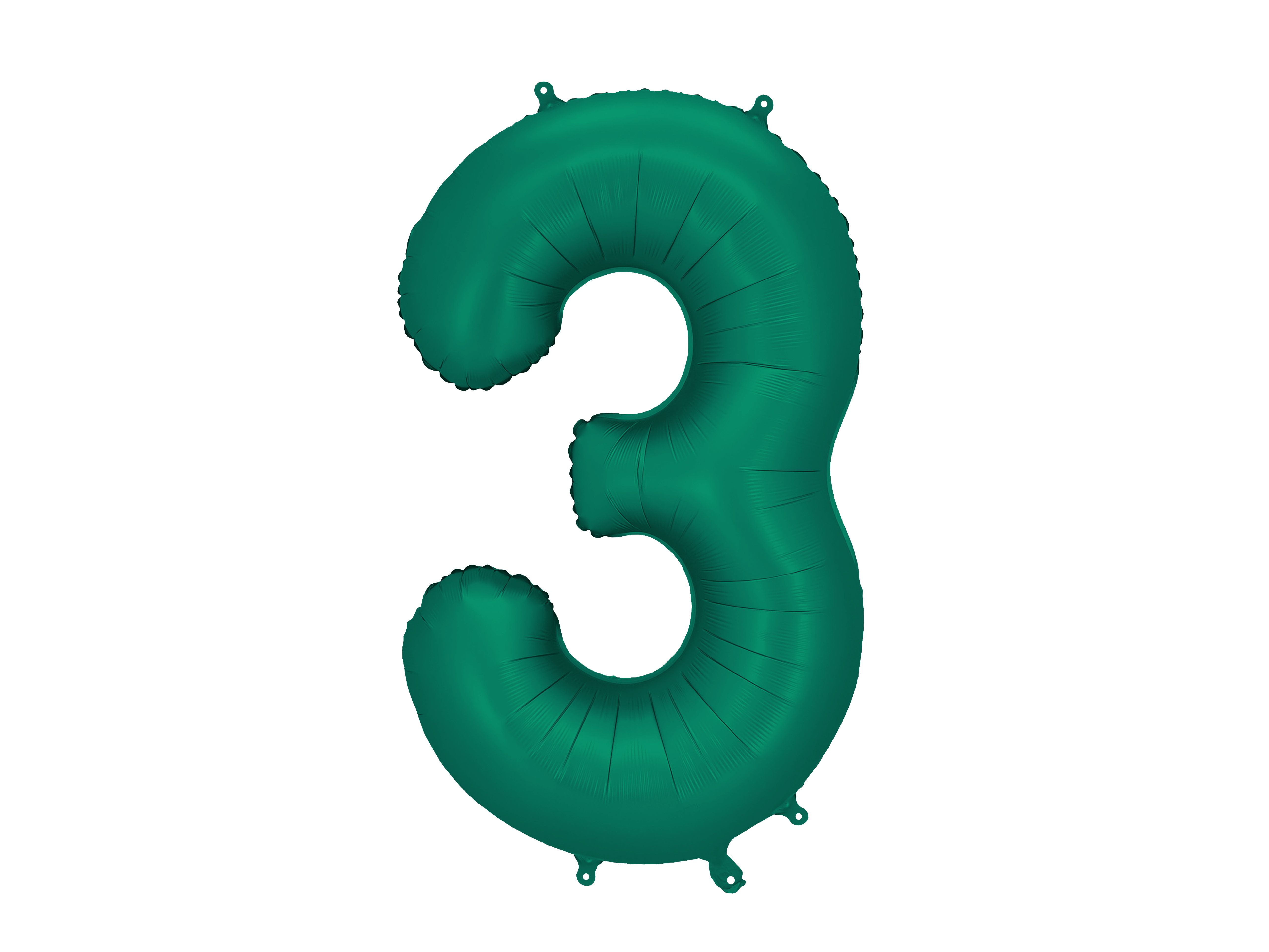 PartyDeco Bottle Green 34"/86cm Number 3 image