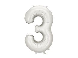 PartyDeco Silver 34"/86cm Numurs 3 image