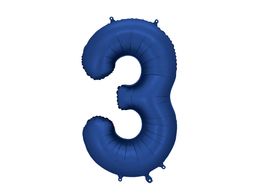 PartyDeco Navy 34"/86cm Number 3 image
