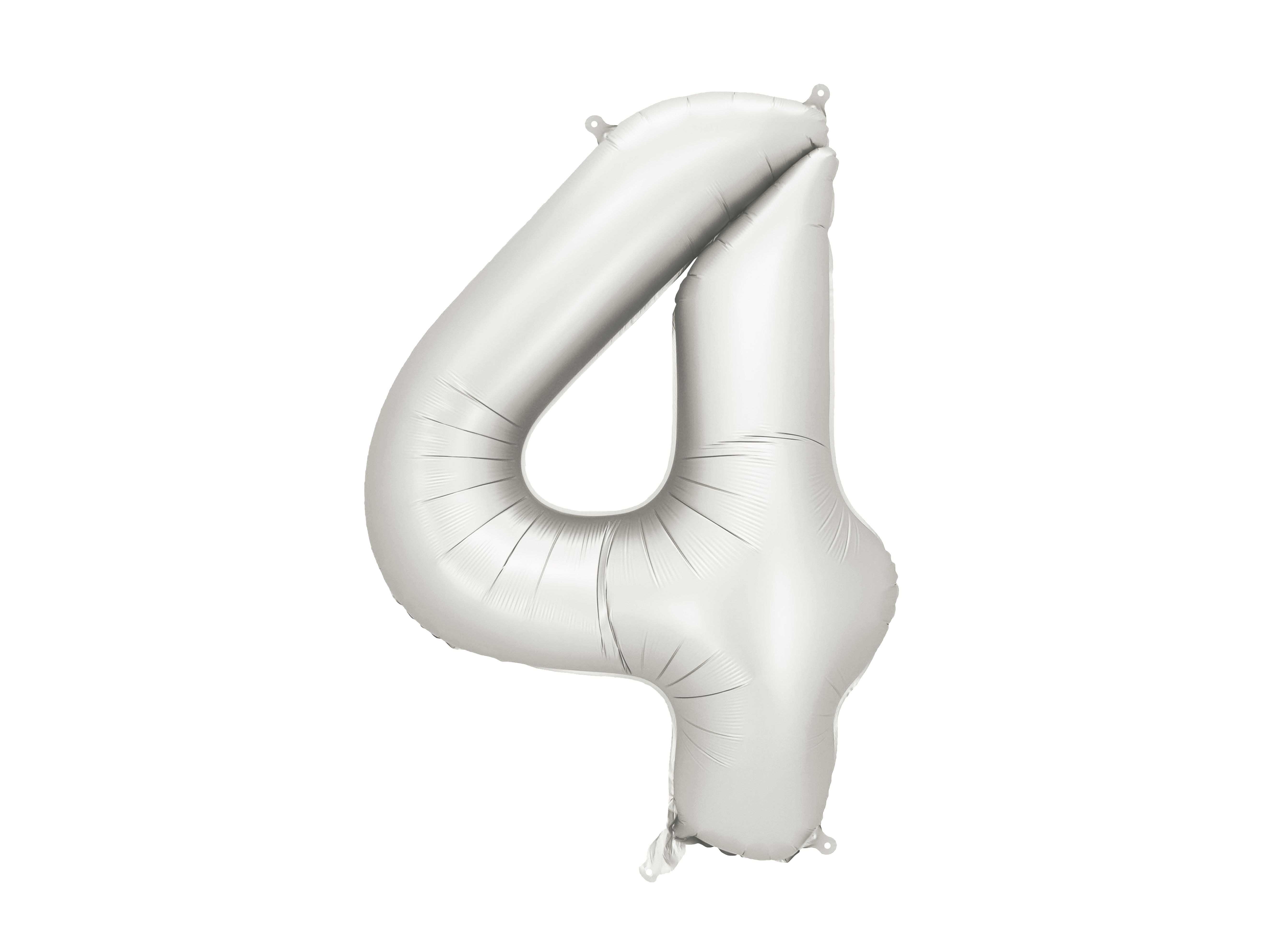 PartyDeco Silver 34"/86cm Number 4 image