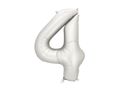 PartyDeco Silver 34"/86cm Numurs 4