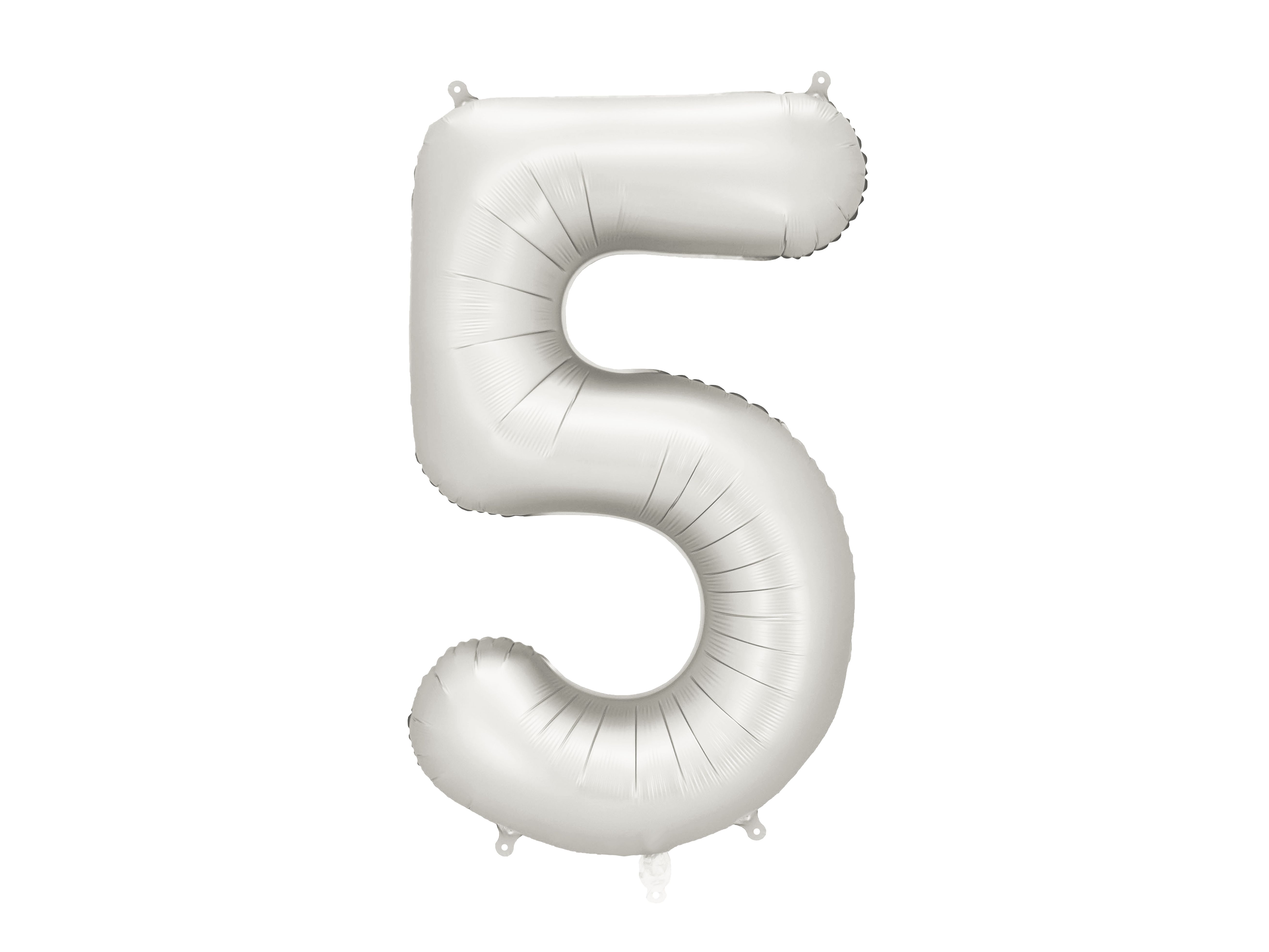PartyDeco Silver 34"/86cm Number 5 image