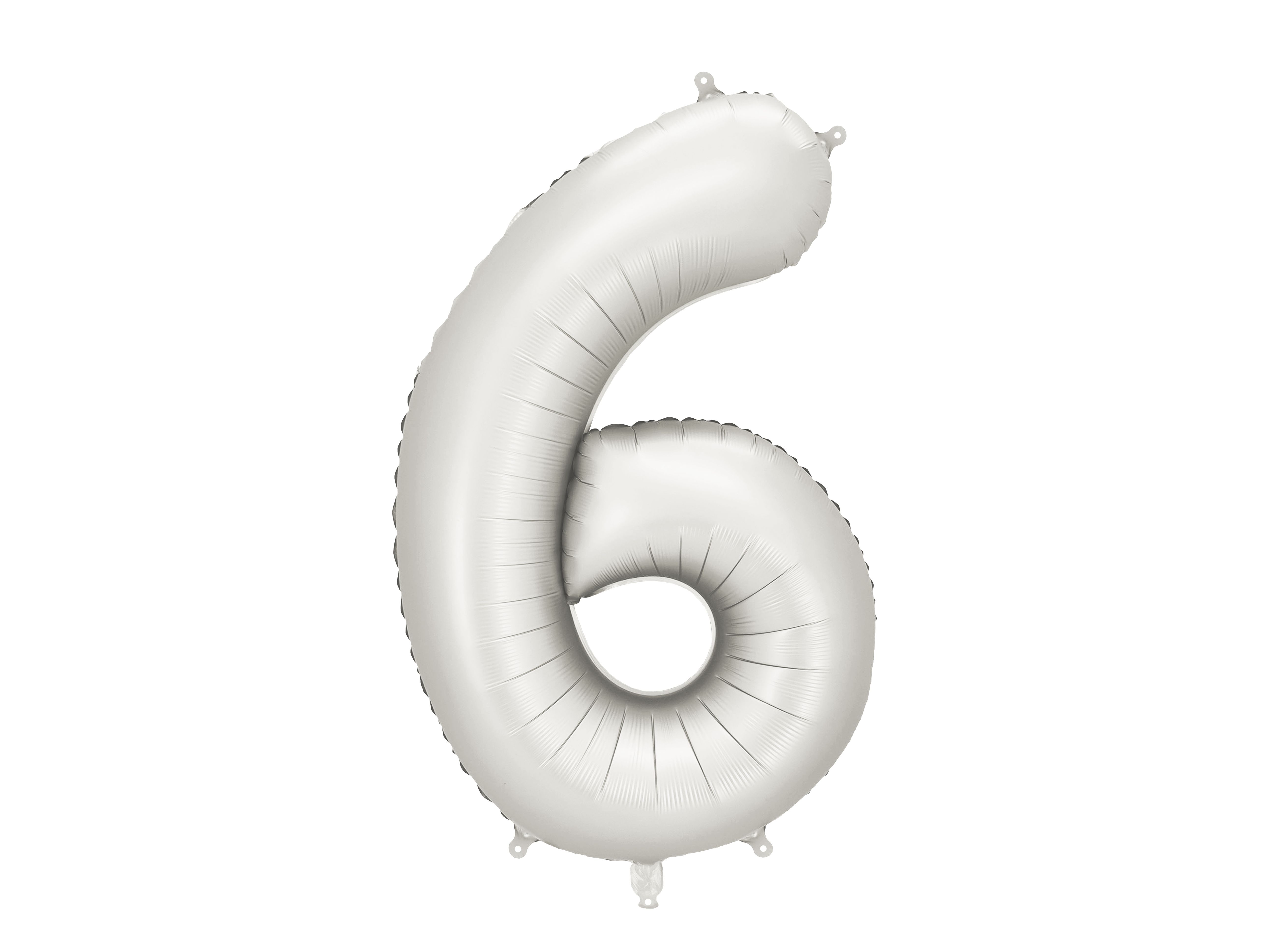 PartyDeco Silver 34"/86cm Number 6 image