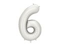 PartyDeco Silver 34"/86cm Numurs 6
