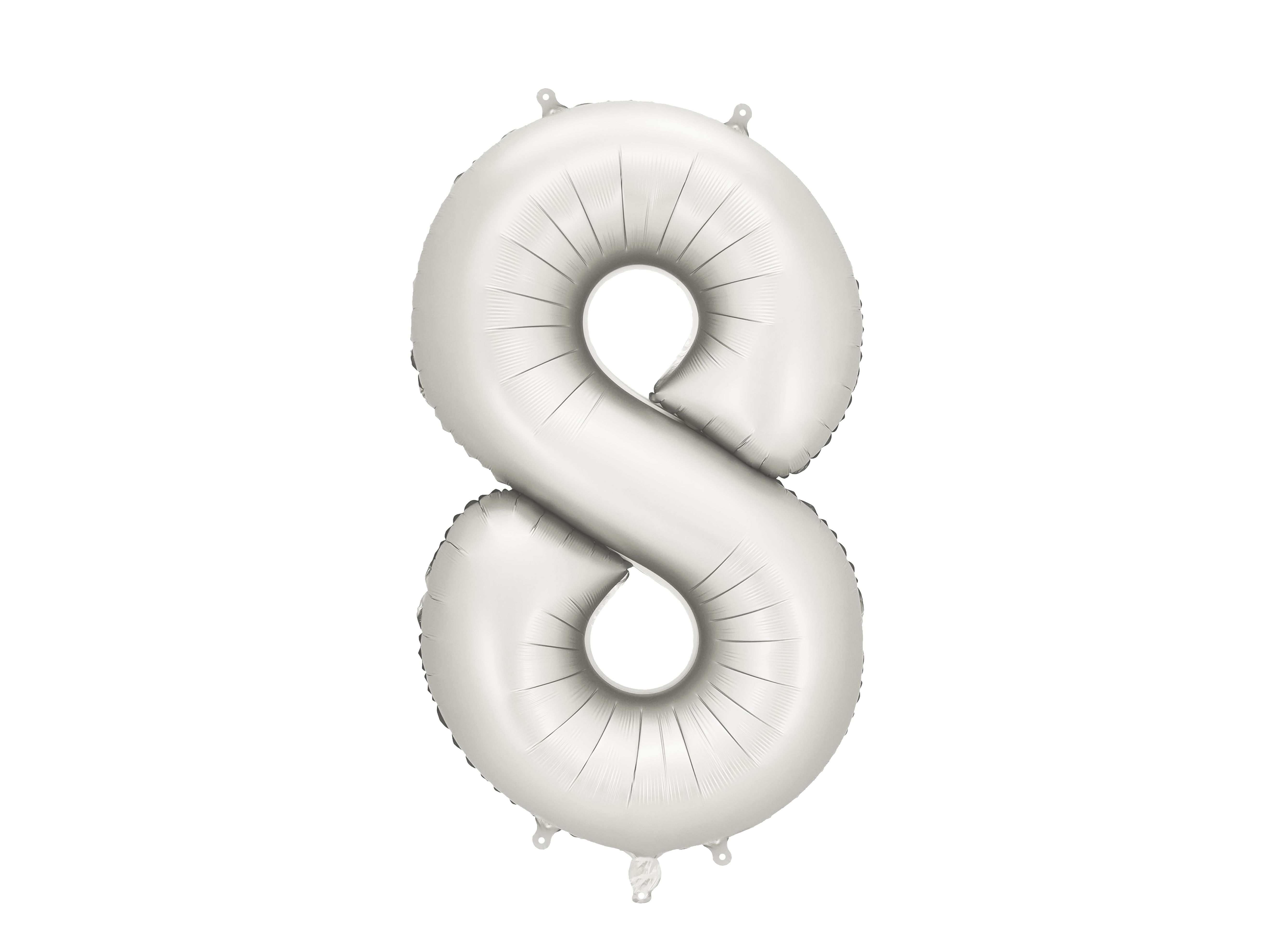 PartyDeco Silver 34"/86cm Number 8 image