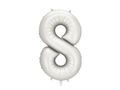 PartyDeco Silver 34"/86cm Numurs 8