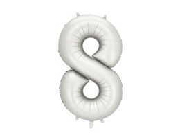 PartyDeco Silver 34"/86cm Numurs 8 image