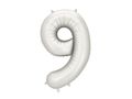 PartyDeco Silver 34"/86cm Numurs 9