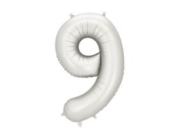 PartyDeco Silver 34"/86cm Numurs 9 image
