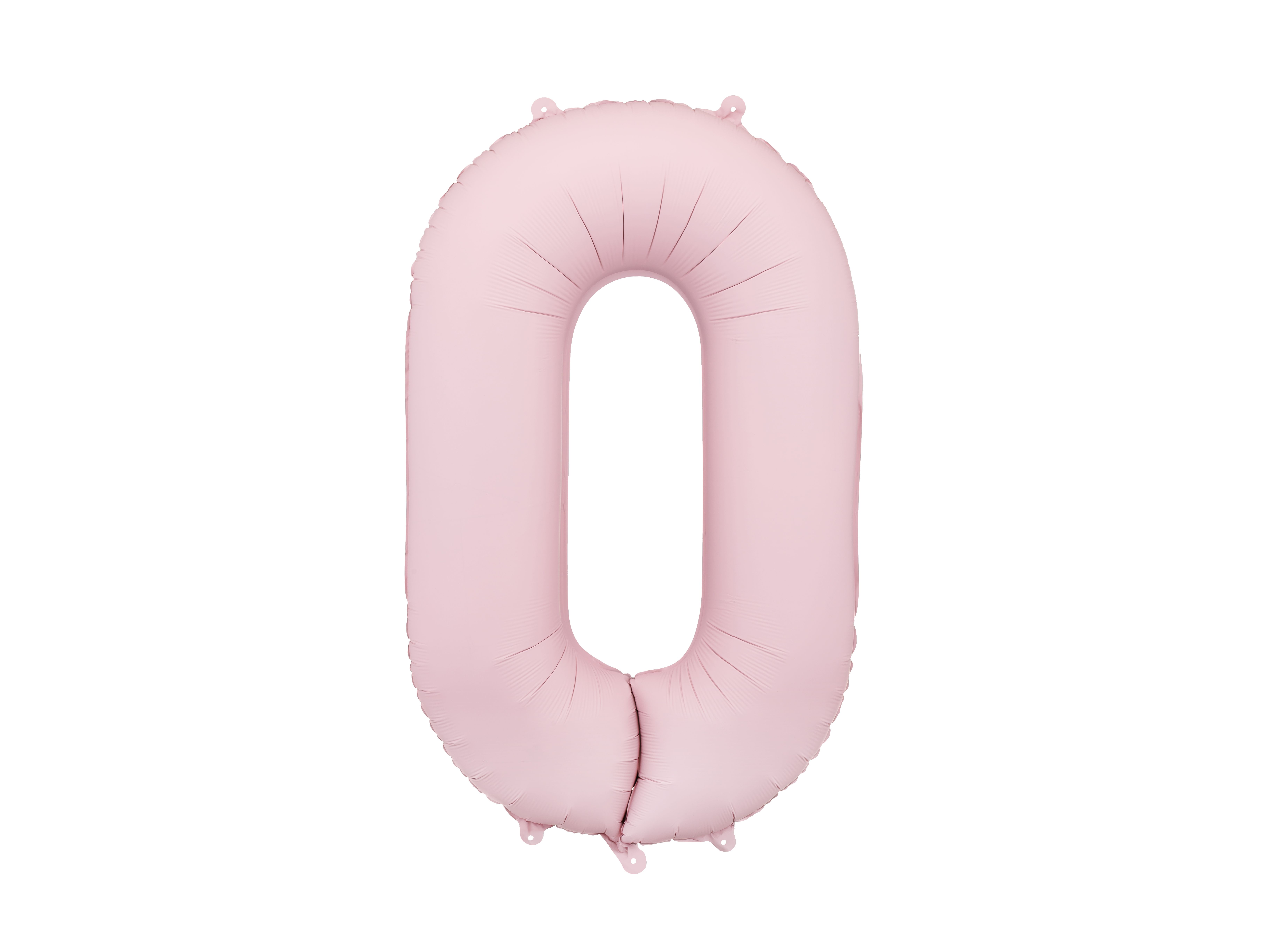PartyDeco Light Pink 34"/86cm Number 0 image