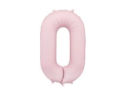 PartyDeco Light Pink 34"/86cm Number 0 image