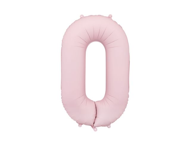 PartyDeco Light Pink 34"/86cm Number 0