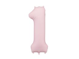 PartyDeco Light Pink 34"/86cm Number 1 image
