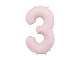 PartyDeco Light Pink 34"/86cm Number 3 image