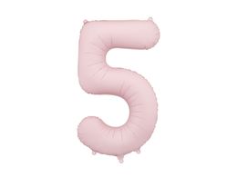PartyDeco Light Pink 34"/86cm Number 5 image