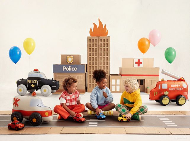 PartyDeco Fire truck 27"/69cm