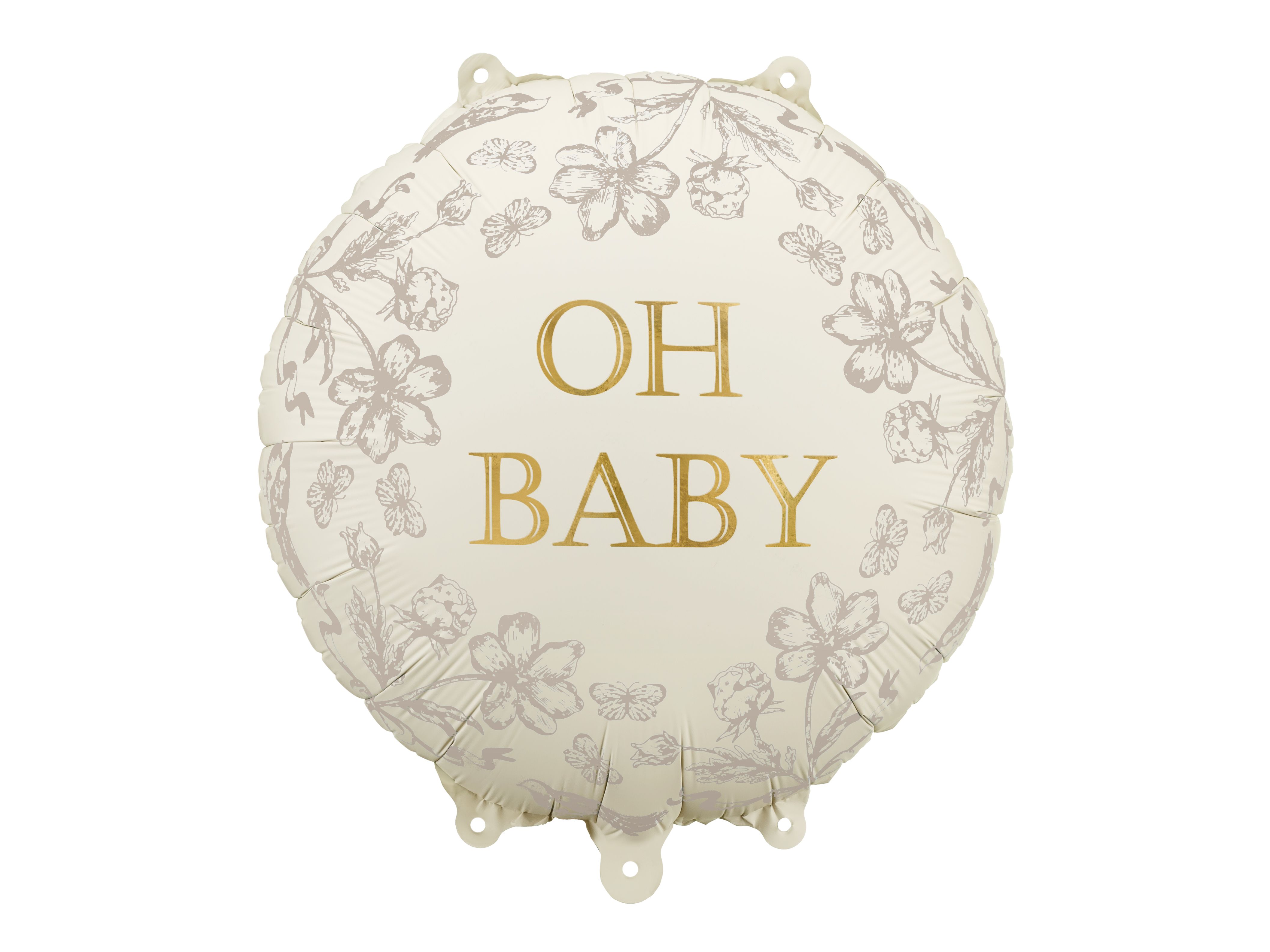 PartyDeco Round Oh Baby 12"/30cm image