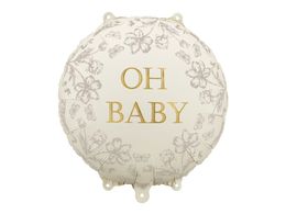 PartyDeco Round Oh Baby 12"/30cm image
