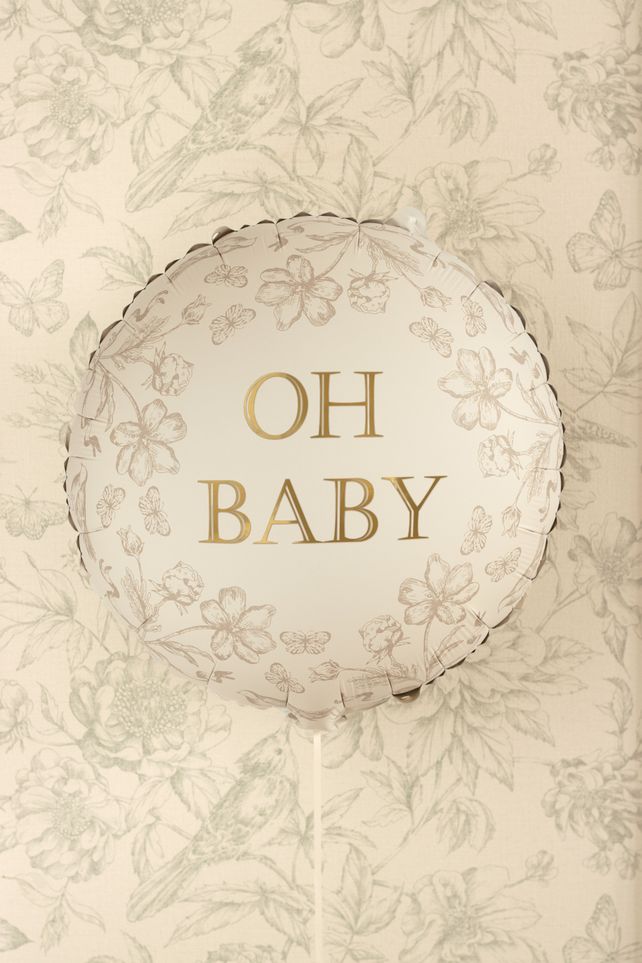 PartyDeco Round Oh Baby 12"/30cm