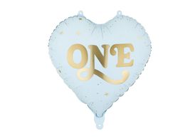 PartyDeco Heart One 18"/46cm light blue image