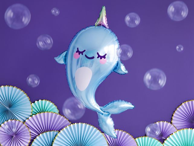 PartyDeco Narwhal 36"/91cm