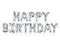 PartyDeco Happy Birthday Lettering 340cm silver