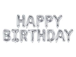 PartyDeco Happy Birthday Lettering 340cm silver image