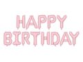 PartyDeco Happy Birthday Lettering 340cm pink