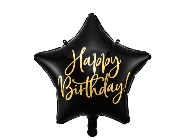 PartyDeco Star Happy Birthday 18"/46cm