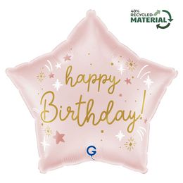 Grabo Star Pink Happy Birthday 18"/46cm image