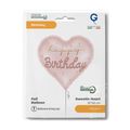 Grabo Heart Pink Happy Birthday 18"/46cm thumb