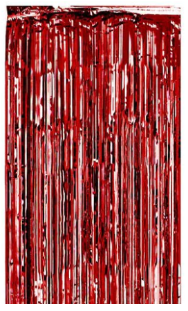 Red metallic curtain 100x200cm image