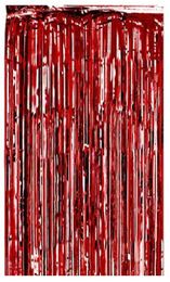 Red metallic curtain 100x200cm image