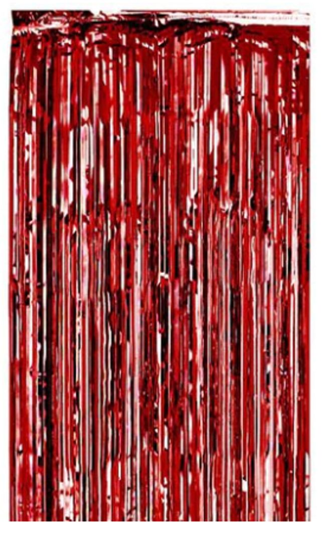 Sarkans metālisks aizkars 100x200cm