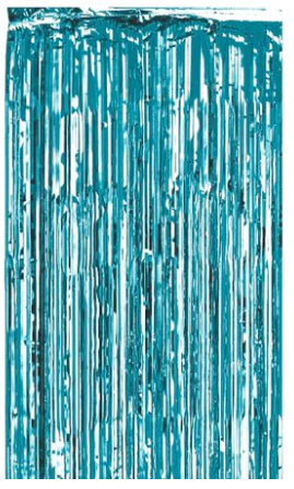 Light blue metallic curtain 100x200cm image
