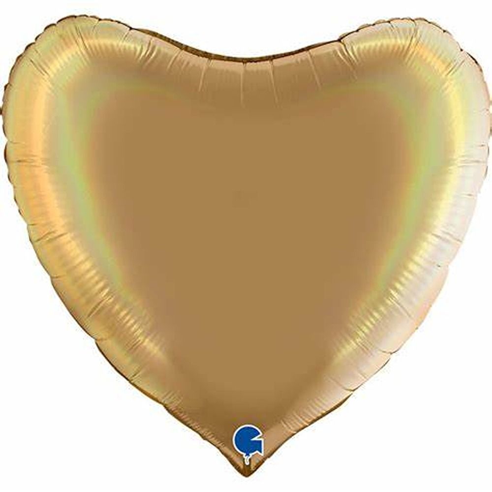Grabo Heart Rainbow Holographic Platinum Champagne 36"/91cm image